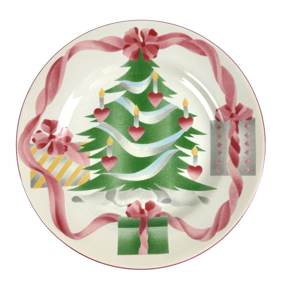 Sango Home for Christmas 1992 Indonesia Black Mark #4829 Salad Plate 7.75"